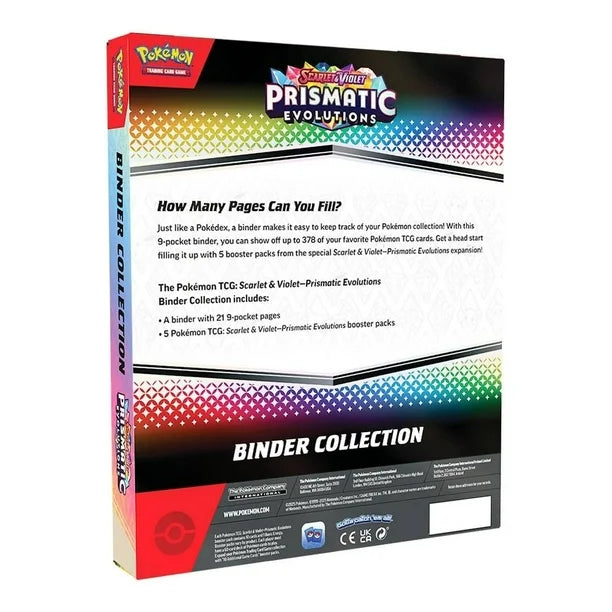 .Geekienda - cartas coleccionables pokémon TCG binder collection álbum de colección prismatic evolutions scarlet and violet en inglés - anime