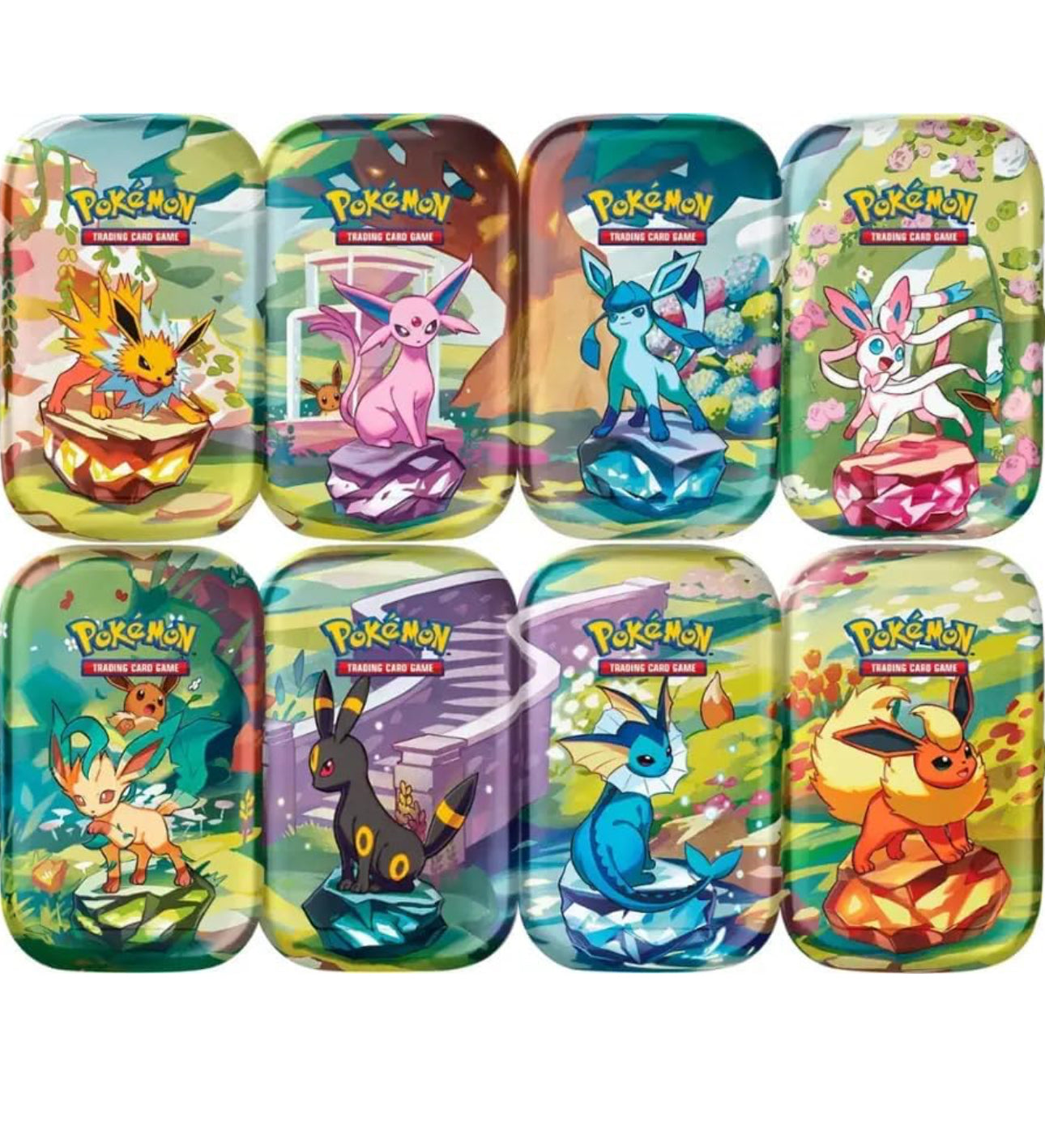 .Geekienda - cartas coleccionables pokémon TCG minilata con dos sobres de colección prismatic evolutions scarlet and violet en español - anime