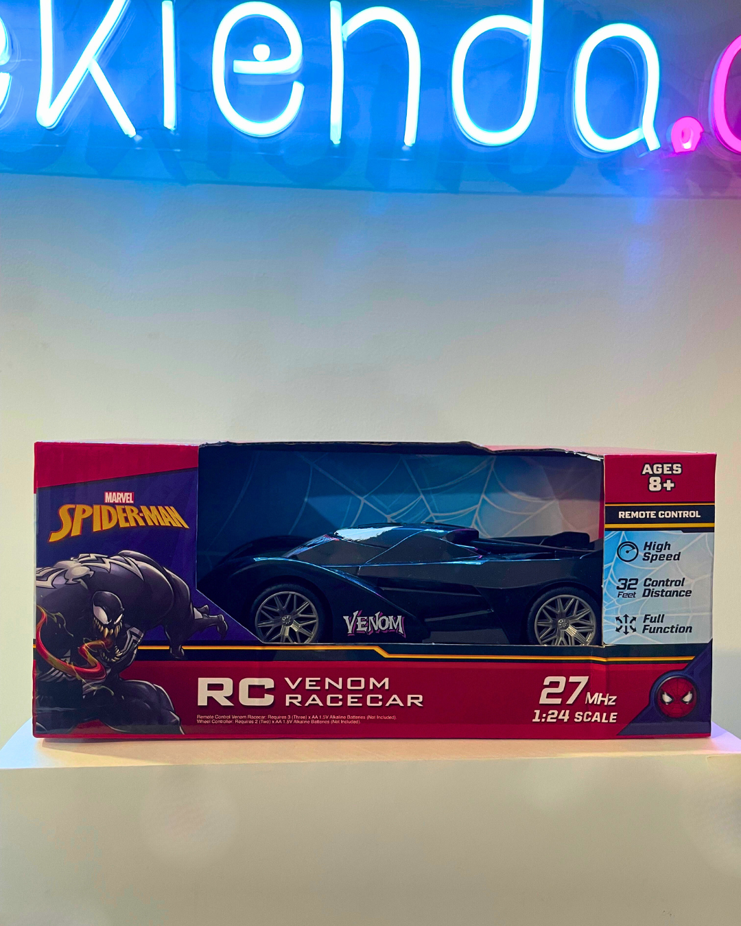 .Geekienda - carro de venom de Spiderman a control remoto -Disney marvel programas infantiles