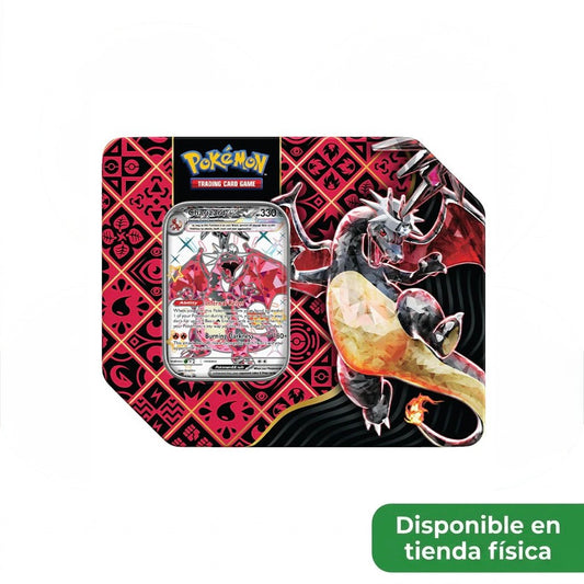 .Geekienda - Pokemon TCG: Pokemon Scarlet & Violet Paldean Fates Tin Shiny Tera Charizard ex ingles