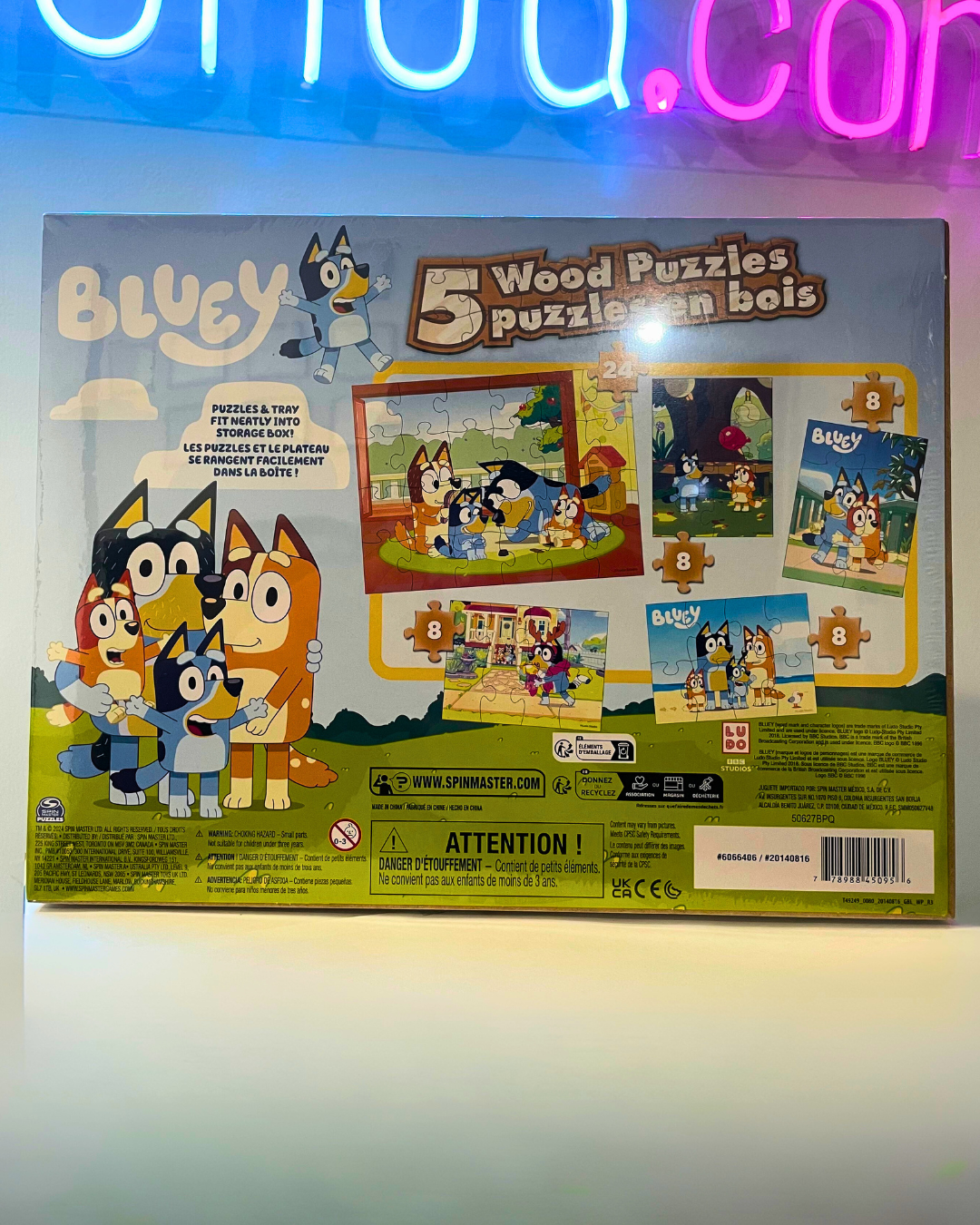 .Geekienda - rompecabezas de madera de bluey -Disney programas infantiles