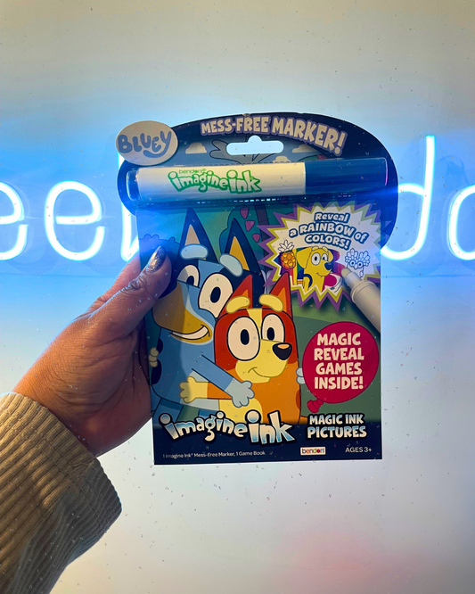 .Geekienda - imagine ink libreta mágica y plumón mágico de bluey - programas infantiles Disney papelería