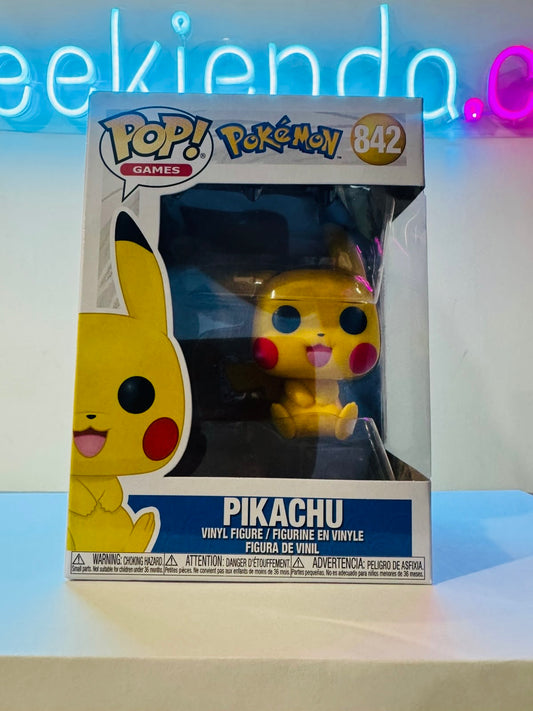 .Geekienda - Funko Pop games 842 Pikachu sentado  - Pokémon